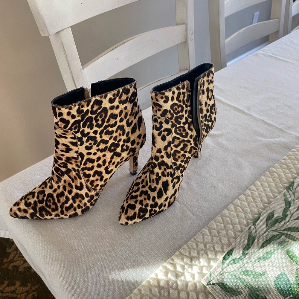 Leopard Print Ankle Boots